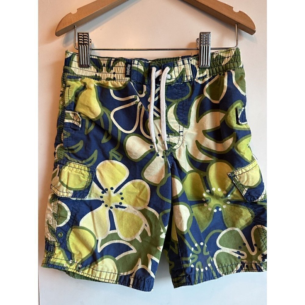 Baby Gap Boys Size‎ 2 Blue Yellow Tropical Swim Trunk